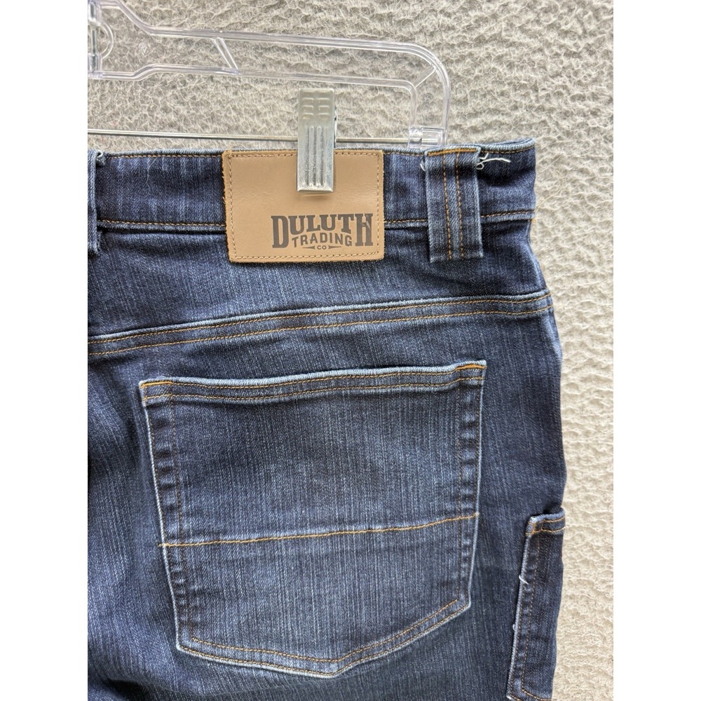 Duluth Trading Co Jeans Mens 34x30 Blue Ballroom Double Flex Workwear Chore Barn - Picture 7 of 10